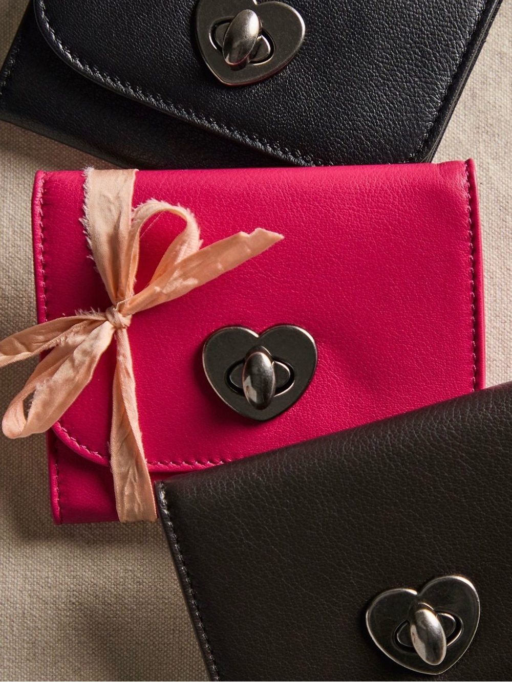 Free People Heart Lock It Up Wallet in Pink NWT